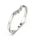 thumbnail image 2 of 0.12ct Tapered Baguette Diamond Moissanite Ring 10k White Gold Matching Band, 2 of 4