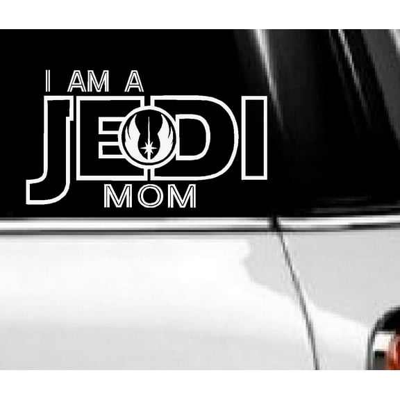 I'm a JEDI mom Auto Decal Wht 4" x 7"