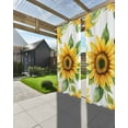 thumbnail image 3 of nqOlkjepod Outdoor Curtains for Patio Waterproof, Sunflower Outdoor Privacy Panels Grommet, Yellow Summer Botanical Pastoral Blackout Outside Curtains for Porch/Cabana/Pergola 54"x108", 1 Panel, 3 of 8