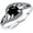 Round Cut, variant on Vintage Black Onyx Ring 925 Sterling Silver 10 MM Oval Cut Black Onyx Retro Ring for Women Size 4-12