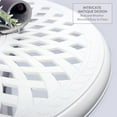 thumbnail image 5 of VIVIJASON 31" Patio Bistro Table Outdoor Dining Round Table White Cast Aluminum Table with Umbrella Hole, 5 of 7