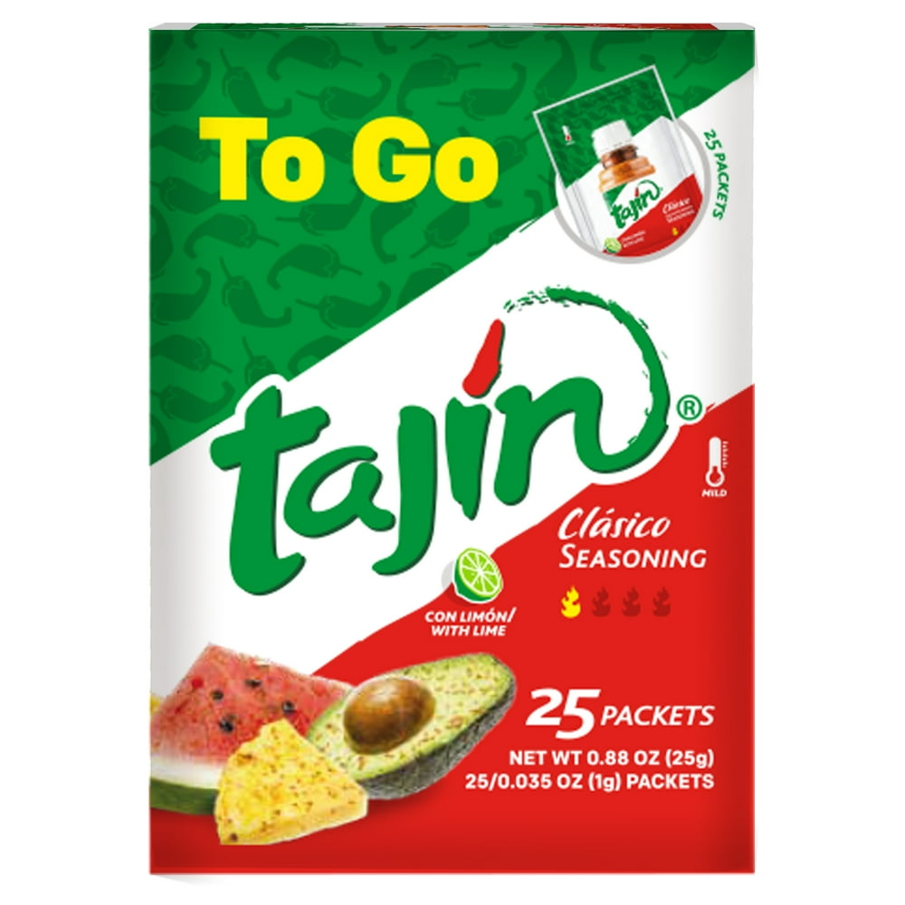 Tajin Clasico Chile Lime Seasoning ToGo Packets (Box of 25 Sachets