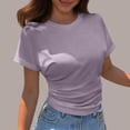 thumbnail image 4 of MAIHAN Women Tshirts Cotton Summer Tops 2026 Spring Trendy Casual Solid Color Flowy Tops Summer Baggy Tops Spring Clothes Trendy Outfit, 4 of 5