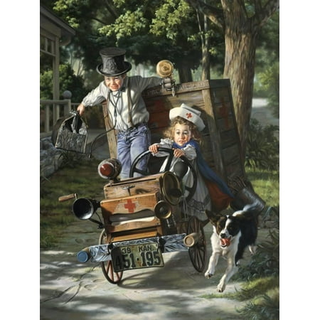 Paintings On The Wall Help on the Way Classic Americana Painting of Children Painting Print Wall Art By Bob Byerley ()
