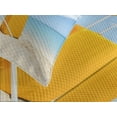 thumbnail image 4 of Ambesonne Yellow and Blue Quilted Bedspread Set 3 Pcs, Windy Shore, Queen Size, Multicolor, 4 of 5