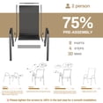 thumbnail image 5 of Arlopu 8pcs Patio Dining Chairs, Outdoor Stackable Armrest Chairs for Lawn Garden Backyard, Black, 5 of 11