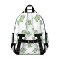 thumbnail image 3 of LightGreen Cartoon Dinosaurs Pattern Cute School Backpack Bag for School with Padded Back and Adjustable Shoulder Straps 15.25"x11.5"x5.25", 3 of 5