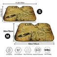 thumbnail image 3 of Haiem Coffee Vintage Car Windshield Sun Shade - Blocks UV Rays Sun Visor Protector, Sunshade to Keep Your Vehicle Cool, Universal Fit SUV Van Sedan-Medium, 3 of 7