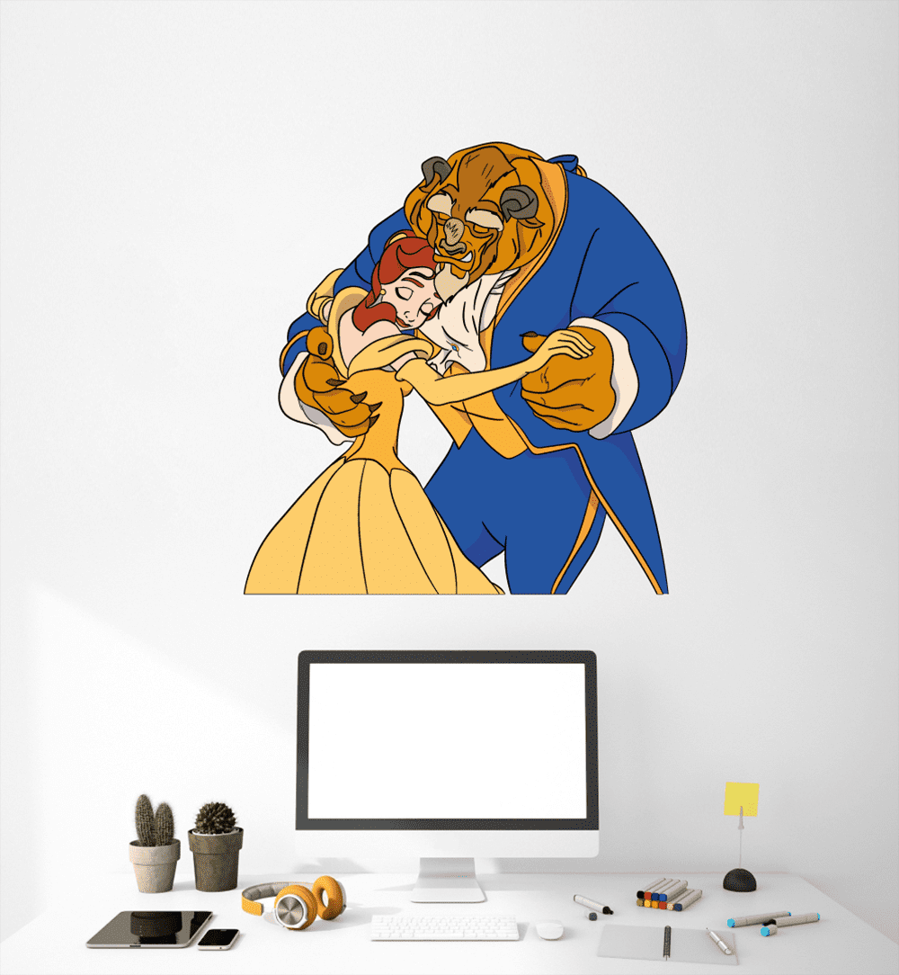 Beast Belle Hug Disney Beauty And The Beast Cartoon Decors Wall Sticker Art Design Decal For Girls Boys Kids Room Bedroom Nursery Kindergarten Home Decor Sticker Wall Art Vinyl Decoration x18 Inch Beast Belle Hug Disney Beauty And The Beast Cartoon Decors Wall Sticker Art Design Decal For Girls Boys Kids Room Bedroom Nursery Kindergarten Home Decor Sticker Wall Art Vinyl Decoration x18 Inch