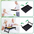 thumbnail image 3 of Foldable Bamboo Bed Tray Table with Handles, Media Slot, Black, 3 of 5