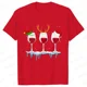 thumbnail image 1 of Camisetas navideñas de vino para mujer, ropa, camisetas divertidas de dibujos animados, camiseta de moda Kawaii, camisetas coreanas para mujer, camisetas navideñas para vino, 1 of 5