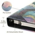thumbnail image 3 of FORMRS 3 Ring Photo Album 4"x6" Self Adhesive Large Capacity PU Leather Cover, Pine Tree Rainbow, 3 of 8