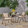 thumbnail image 2 of Christopher Knight Home Coronado Outdoor 3-piece Wood Bistro Set by  - N/A Teak Finish, 2 of 5