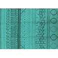 thumbnail image 1 of Ahgly Company Machine Washable Indoor Rectangle Solid Turquoise Blue Modern Area Rugs, 7' x 10', 1 of 4