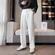 thumbnail image 5 of Pantalones de verano rectos con trenzas negras para hombre, pantalones de traje ajustados para hombre, ropa formal de sastrería, oferta de vestido de primavera, licra de lujo, 5 of 5