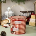 thumbnail image 2 of KOYPTL Metal Christmas Storage Box with Handle 8 Inch Santa Decorative Home Kitchen Candy Cookies Jar with Airtight Lid Multi-Purpose Container for Christmas Decorations Holiday Party Supplies(1pc), 2 of 4