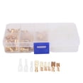 thumbnail image 1 of Gold Wire Cable Connector, Terminal, Lightweight 180Pcs For Scooter Car Auto Truck 180Pcs Terminal Connector Set, 1 of 8