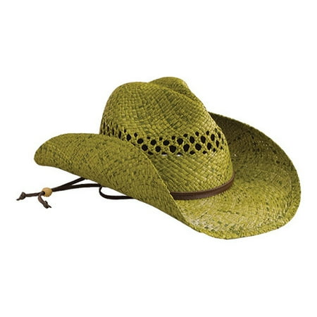 Down Home Fun Raffia Hat - Women's San Diego Hat Company Raffia Cowboy Hat RHC