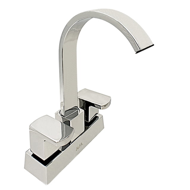 Llave Mezcladora Baño Lavabo Alfa Cromado Latón Maneral Garza