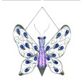 thumbnail image 1 of Blue Jewel Metal Butterfly Solar Light Hanging Garden Statue, 1 of 4