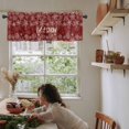 thumbnail image 6 of Christmas Snowflakes Kitchen Valances for Windows 42x12 Inch Kitchen Curtains Valances Rod Pocket Winter Xmas Flower Textured Red Bathroom Window Valances for Window Treatment Decor, 6 of 6
