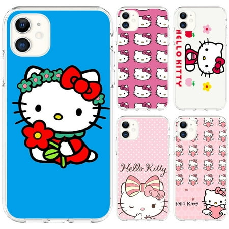 Lollanda Case Cover for iPhone 13 Pro Case 11 12 Case Pro Max Case Hello Kitty Cute TPU Phone Case