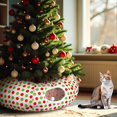 thumbnail image 2 of Cama túnel de Navidad para gatos con falda de árbol de Navidad de 3 pies x 3 pies x 10 pulgadas debajo del árbol de Navidad túnel para gatos color ver, 2 of 7