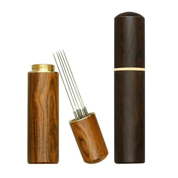 Set of 2 Espresso Stirrer Tool Set Coffee Powder Needles Wood Handle for Coffee