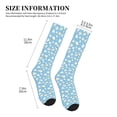 thumbnail image 2 of Lsque Blue Popcorn Pattern Sport Compression Socks for Men & Women 15-20 mmHg Knee High Nurse Pregnant Running Medical and Travel Athletic, 2 of 6