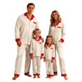 thumbnail image 3 of KANG Matching Family Pajamas Long Sleeve Daughter Father Son Holiday Sleepwear Cozy Home Loungewear Festive Outfit For Photoshoot Beige XXL, 3 of 5