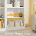 thumbnail image 3 of 71 in Tall Bookcase,Wooden Bookshelf with 5 Tiers, Modern Book Shelf in Swedish Oak, Floor Standing Display Shelves for Bedroom, Living Room and Office for Home, 3 of 9