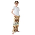 thumbnail image 4 of FORMRS Kids Pajama Pants with Pockets Size 6-8Y Boys Lounge Sleep Bottoms, Floral Cow, 4 of 8