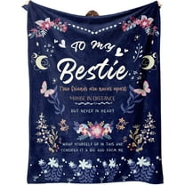 Bestie Gifts for Women - Best Friend Blanket Gift 60 x 50 Inch - Bestie Gift on Mothers Day, Best Friend Happy Birthday Gifts - Friendship Flannel Throw Blanket Thinking of You Far Away Gifts