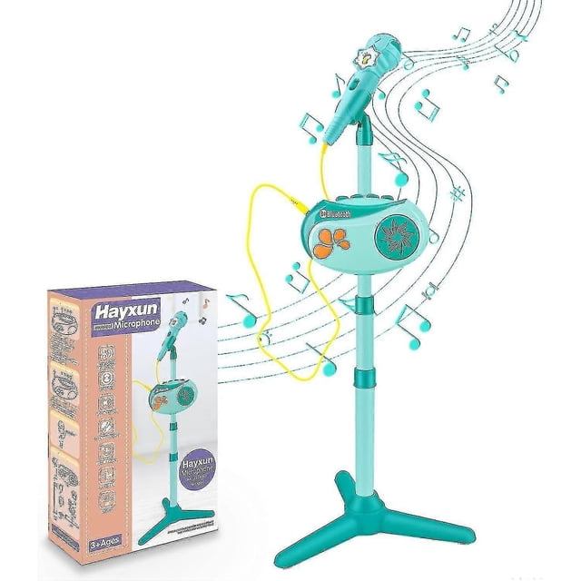 Kids Karaoke Machine For Girls With Adjustable Stand, Bluetooth Karaoke Microphone With Vioce Changer, Singing Recorder - Microphones For Singing Birt