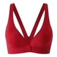 thumbnail image 2 of Otvok Women's Daily Leisure Front Buckle Thin Cup Without Steel Ring Gathered Underwear Daily Bra, 2 of 6
