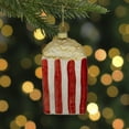 thumbnail image 2 of 4.5" Red and White Popcorn Glass Christmas Ornament, 2 of 6