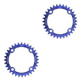 thumbnail image 3 of Sonducket Placa de disco de diente de bielas ancha 104BCD bicicletas de montaña de carretera aleación hexagonal de precisión piezas de azul y 36T 2piezas, 3 of 6
