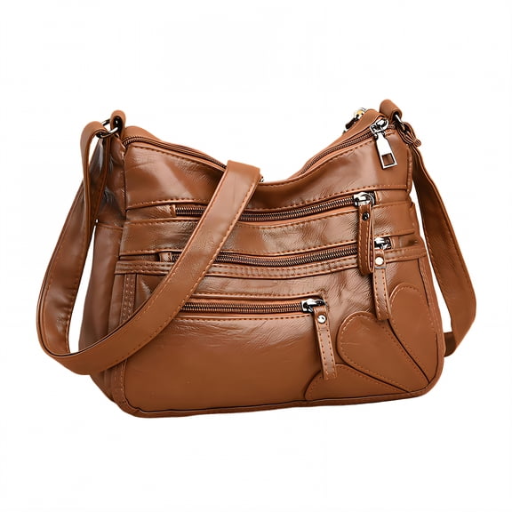 GASTROPOD Shoulder Bags,Internal Capacity Shoulder Bag for Women,Sliding Buckle Shoulder Purse,Yellowish Brown