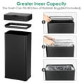 thumbnail image 3 of LAZY BUDDY 21.1 Gal Motion Sensor Trash Can, Smart Waste Bin with Soft-Close Lid, Touchless Stainless Steel Garbage Bin for Kitchen, Living Room, Office, Black, 3 of 7