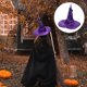 thumbnail image 2 of KAKOWELY Sombrero de bruja para cosplay, sombrero de bruja para Halloween, sombrero de bruja decorativo, sombrero de fiesta de brujas, 2 of 4