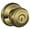 Gold, variant on Schlage F80-Geo Georgian Storeroom Door Knob Set - Nickel