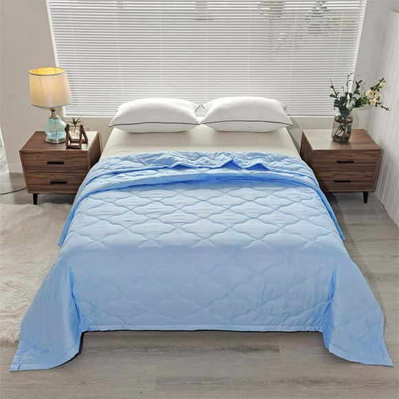 Meitianfacai Summer Twin Cooler Quilt, Queen Size Cooling Blanket for Hot Sleepers, Skin-friendly Plain Printed Washed Cotton Summer Quilt Breathable Quilt on Clearance,200*230cm