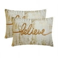 thumbnail image 3 of Christmas Decor Lumbar Pillow Cover, 12" x 16" Gold Velvet Pillowcase, Modern Letters And Words Believe Pillow, Handmade Oblong Pillow Cover For Sofa Couch, Hotels, Living Room, Bed Room - Believe, 3 of 10