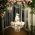 thumbnail image 2 of Efavormart Acrylic Hanging Crystal Chandelier Cake Stand, Drape Suspended Wedding Cake Swing With 5ft Steel Wire String Bead Chains - 25" Round, 2 of 11