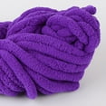 thumbnail image 4 of Xiao Hua Hilo de chenilla grueso, supervoluminoso, de felpa, acrílico, para manualidades, crochet, tejido a mano, gorros y mantas, morado., 4 of 5