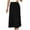 Black, variant on Womens Skirts Solid Color Zip-Front A-Line Skirt Casual Waistband Skirt Beige S
