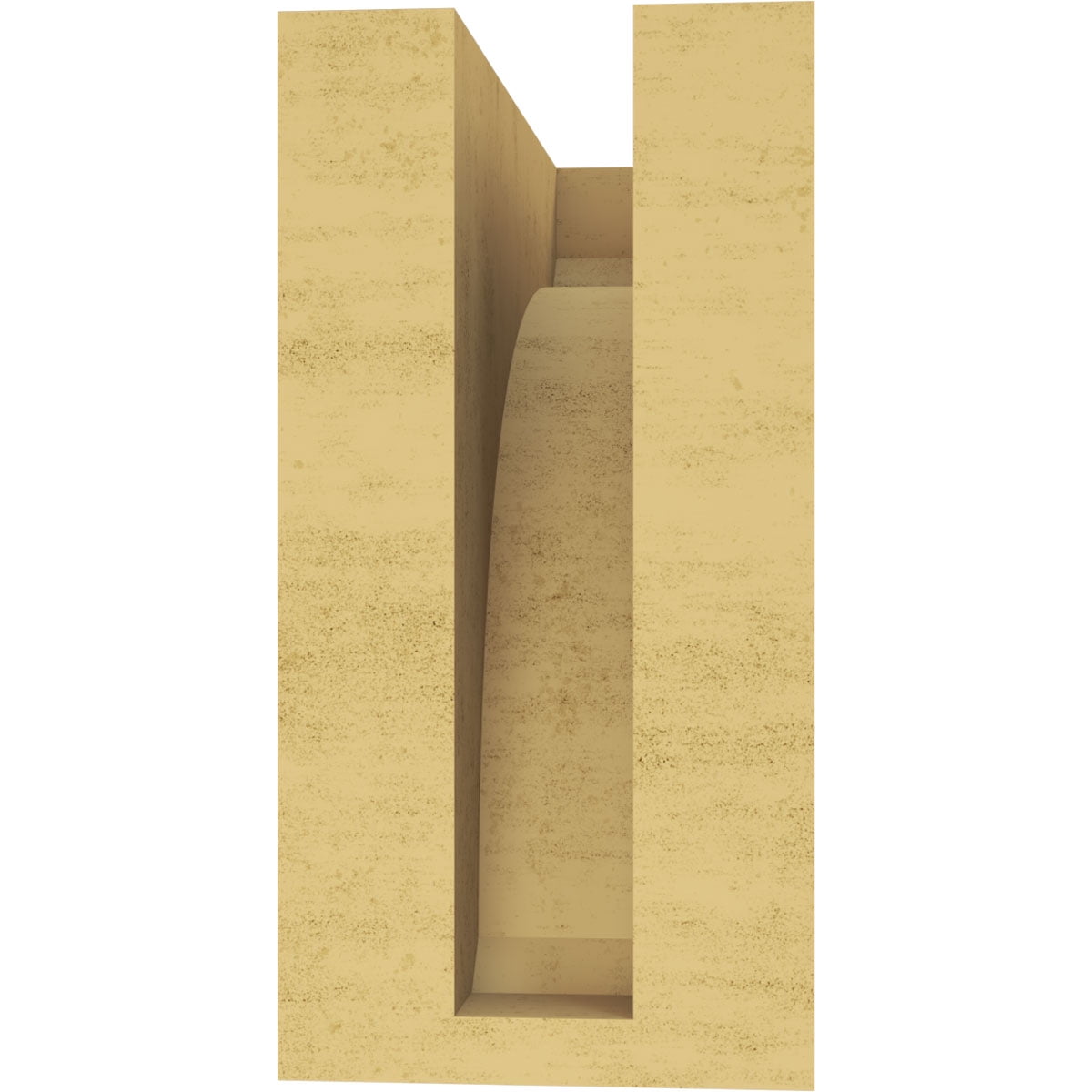 3"W x 6"D x 6"H Classic Legacy Rough Cedar Woodgrain TimberThane Corbel, Primed Tan