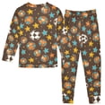 thumbnail image 2 of Dailycode Cotton Pajama Set Snug Fit Long Sleeve Top and Pants for 18M-8Y Ball and Star, 2 of 7