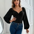 thumbnail image 4 of Fengqque Jumpers for Women with Overalls Casual Jumpsuits Plus Size Summer V-neck Pullover All-in-one Tight Solid Color One-Piece, 4 of 9