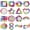 Multi2-45pcs, variant on Neasyth 75 Pcs Anxiety Sensory Stickers Calm Stickers, Adhesive Textured Fidget School Office Supplies
